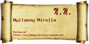 Nyilassy Mirella névjegykártya